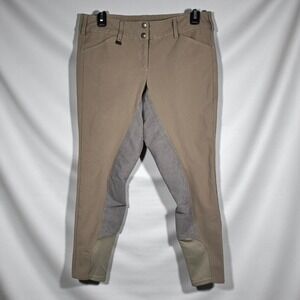 Shires Equestrian Riding Breeches Tan Beige Full Seat Ladies Size 32 Stretch‎